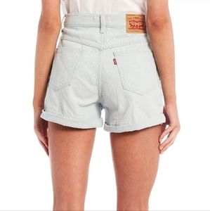 Levi's Light Blue Wash A-Line Mom Shorts